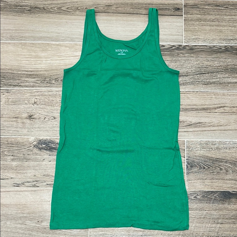 Merona Emerald Green Fitted Sleeveless Tank